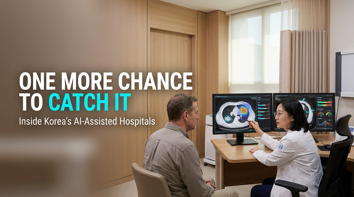 AI in Korean healthcare assisting a doctor during a patient consultation